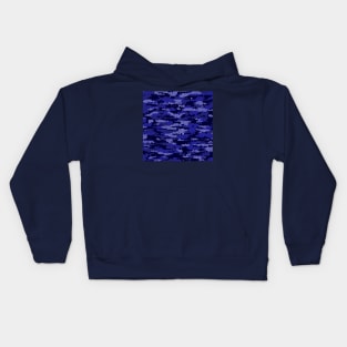 Camo pattern - Blue Kids Hoodie